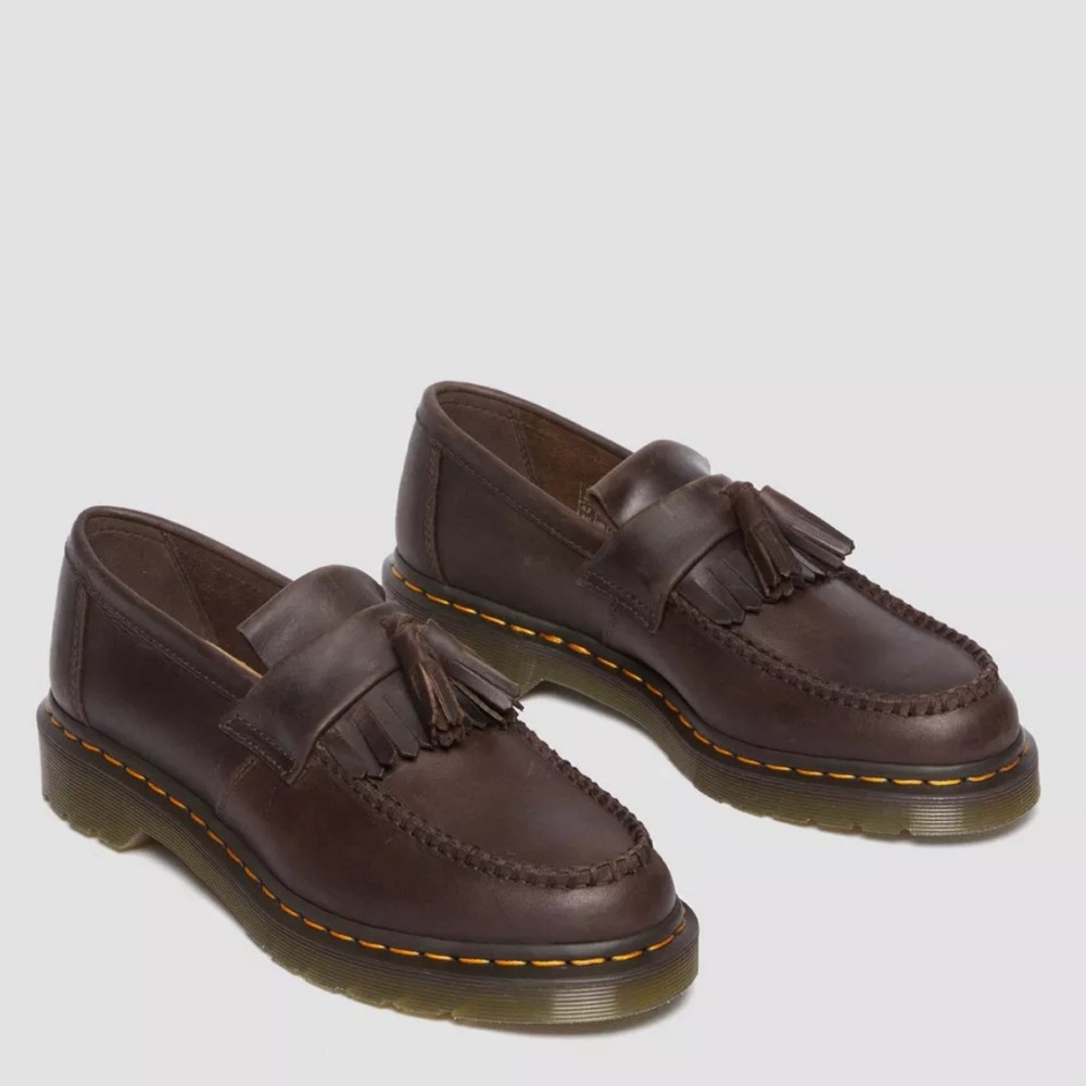 NWOT ADRIAN CRAZY HORSE LEATHER TASSEL LOAFERS Dr. Martens